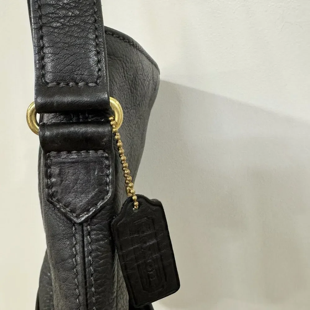 Coach Sonoma Bucket Bag 4907 Black Pebbled Leather Excellent Condition Vtg